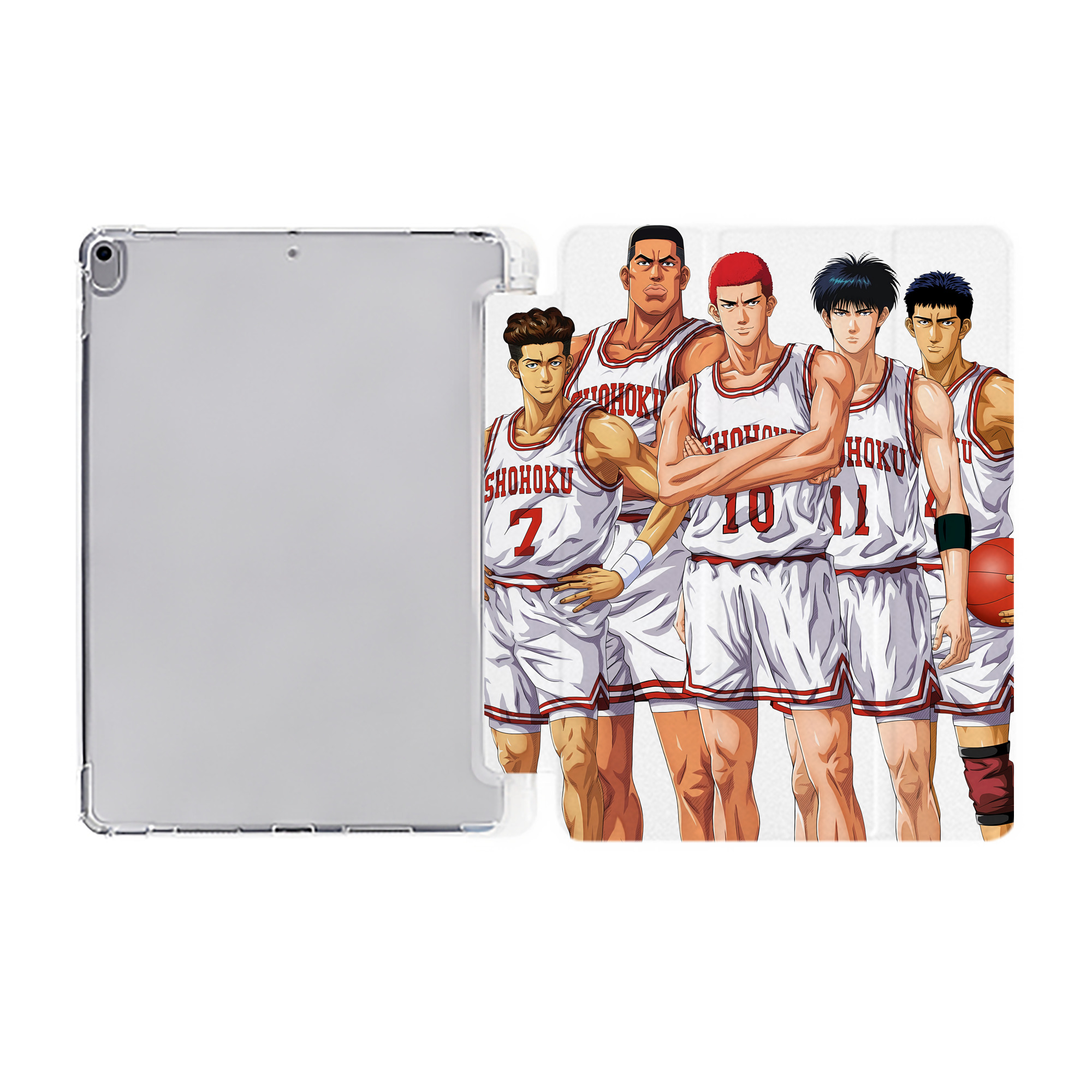 （画像用） SLAM DUNK／スラムダンク IPad ケース ペン収納付き 三つ折りスタンド PUレザー×シリコン 対応機種9.5/10.5/10.9インチ